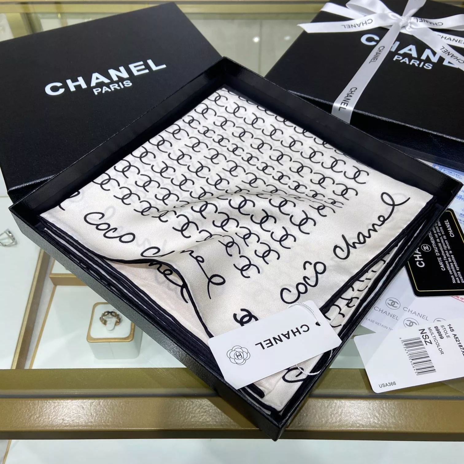 Hand-Painted Logo Square Silk Scarf mysite