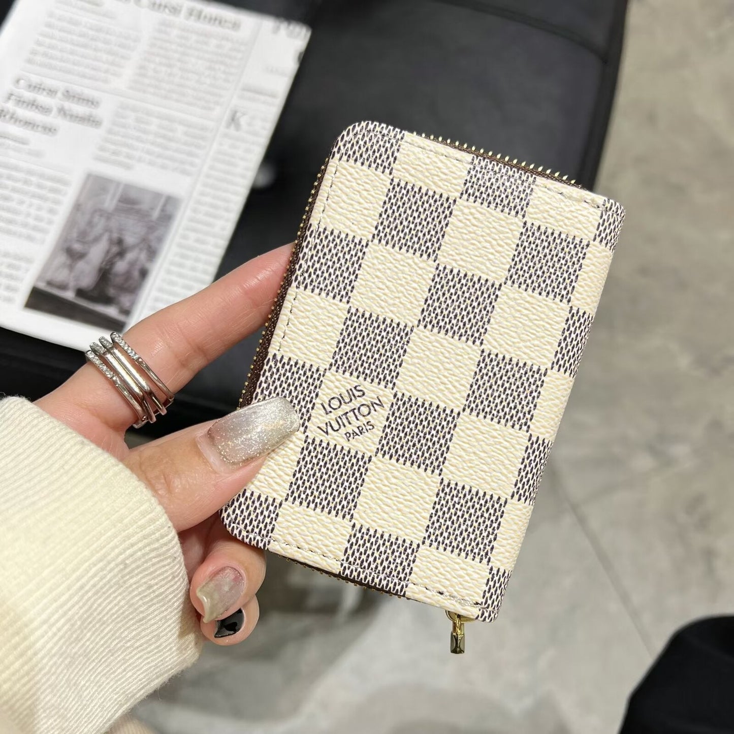 Collection de portefeuille de fermeture à glissière de luxe - LV, GG et BBR