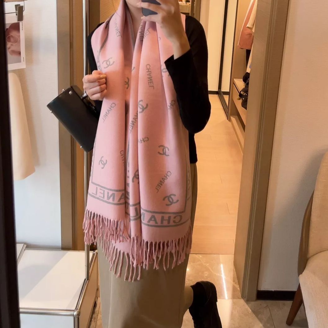 Simple Logo Letter Cashmere Scarf Shawl mysite