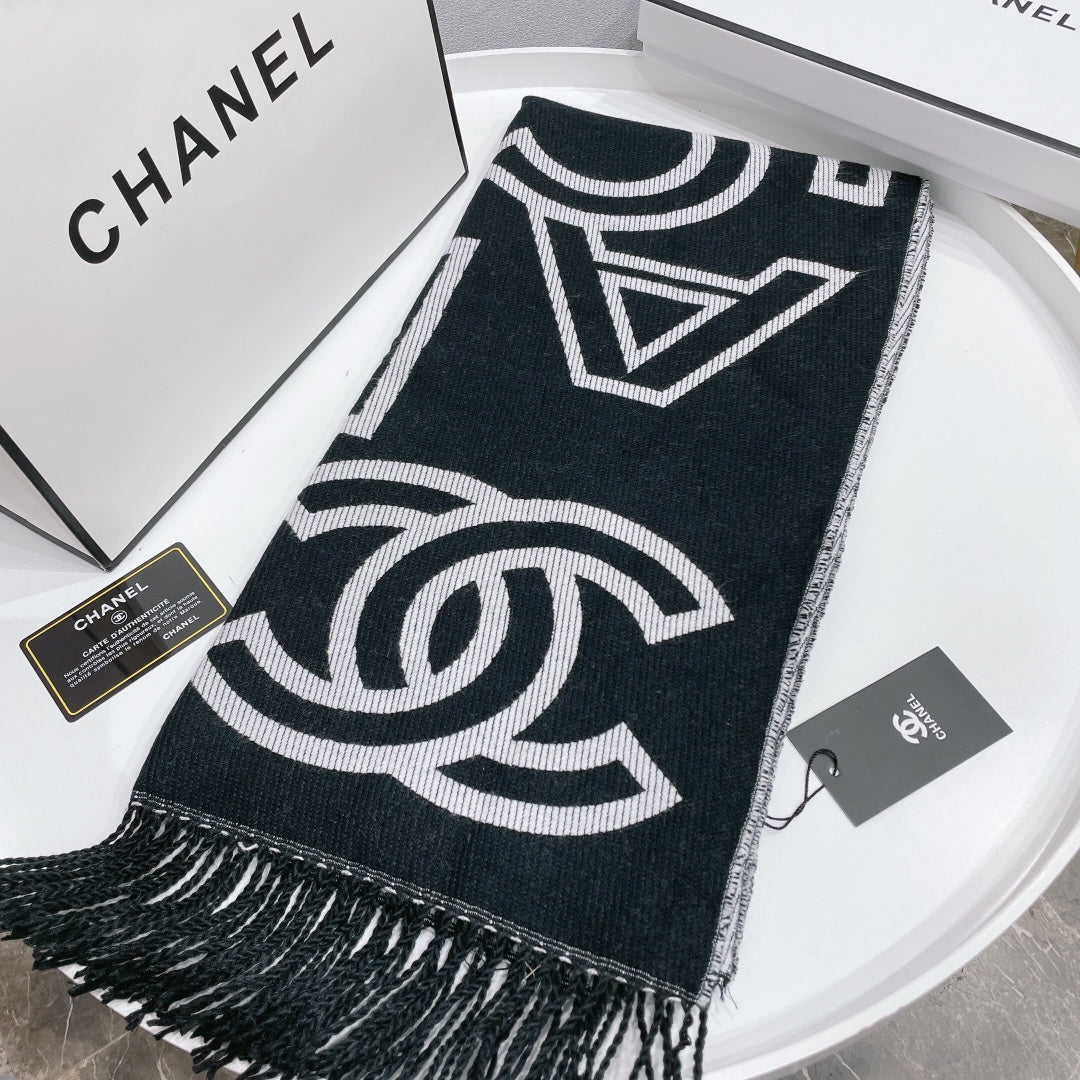 Temperament Twill Logo Jacquard Scarf Shawl mysite