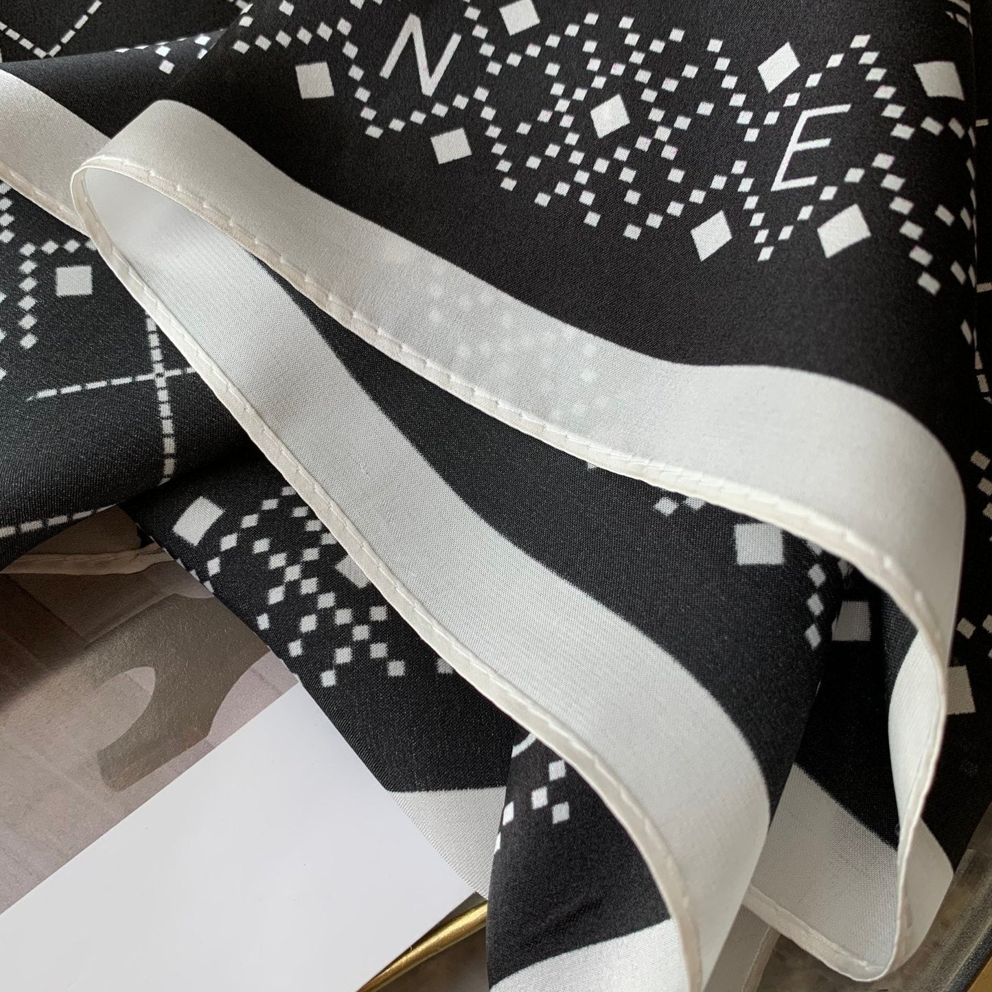 Elegant Rhombus Square Silk Scarf mysite