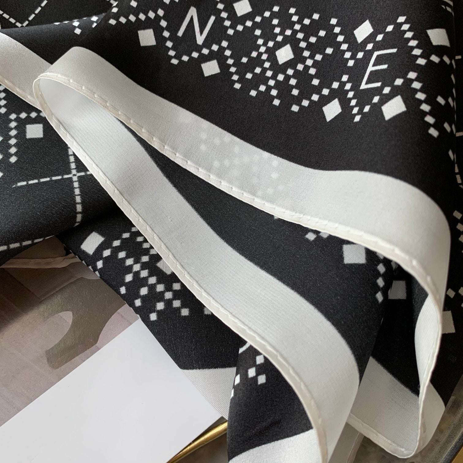 Elegant Rhombus Square Silk Scarf mysite