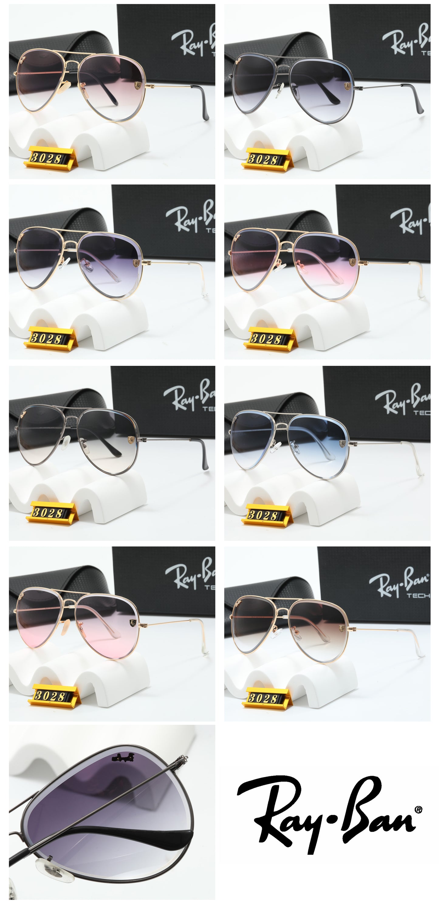 Luxury Large Frame Sunglasses-3028