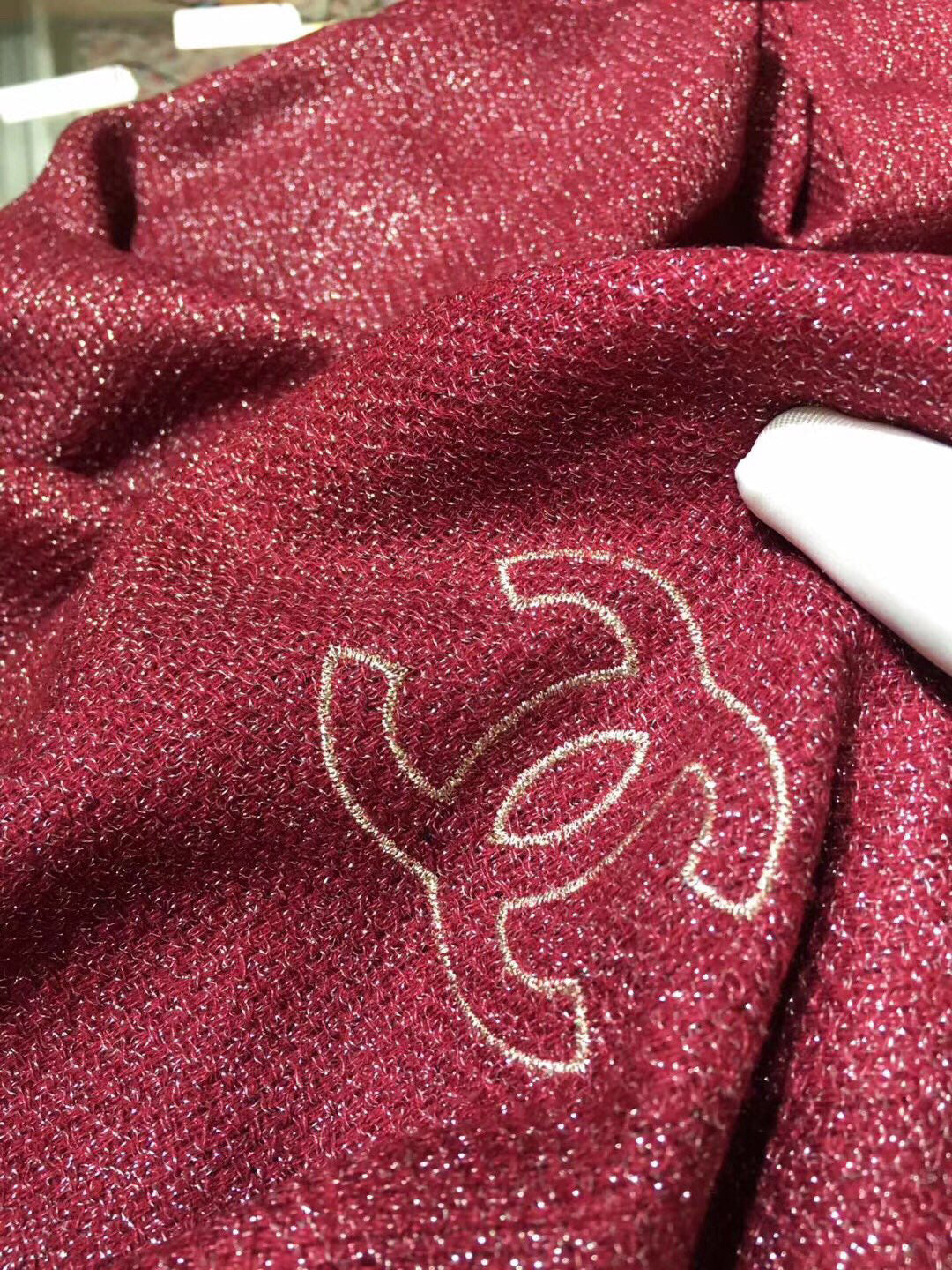 Fine Glitter Stripe Silver Thread Scarf Shawl mysite