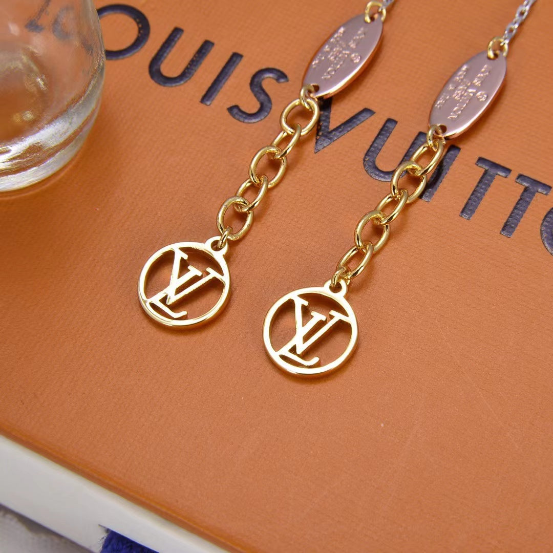 Logomania Series Long Chain Earrings