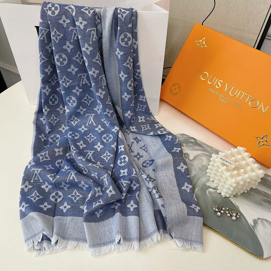 Silk Satin Fringe Monogram Scarf Shawl mysite
