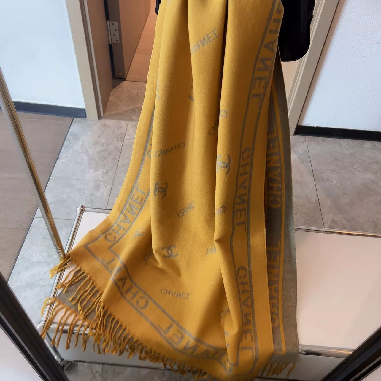 Simple Logo Letter Cashmere Scarf Shawl mysite