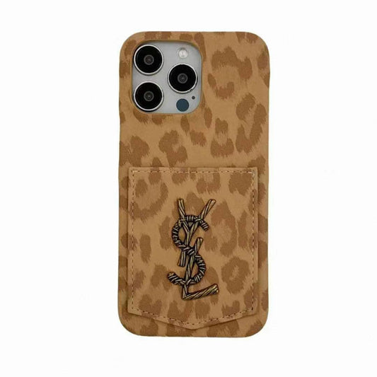 VINTAGE YSL PHONE CASE BROWN mysite