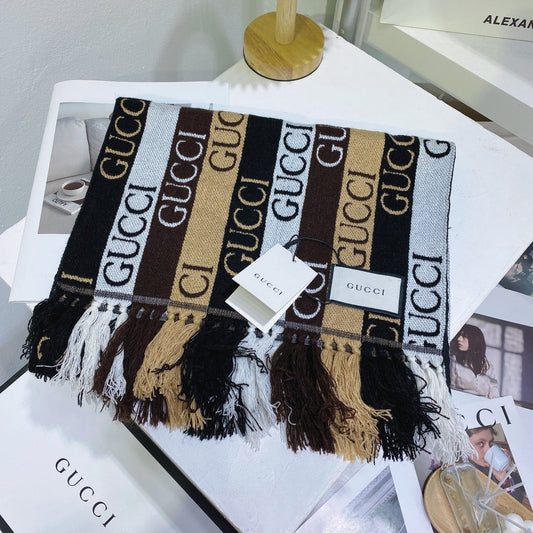 Double-sided Jacquard Fringed Scarf Shawl mysite