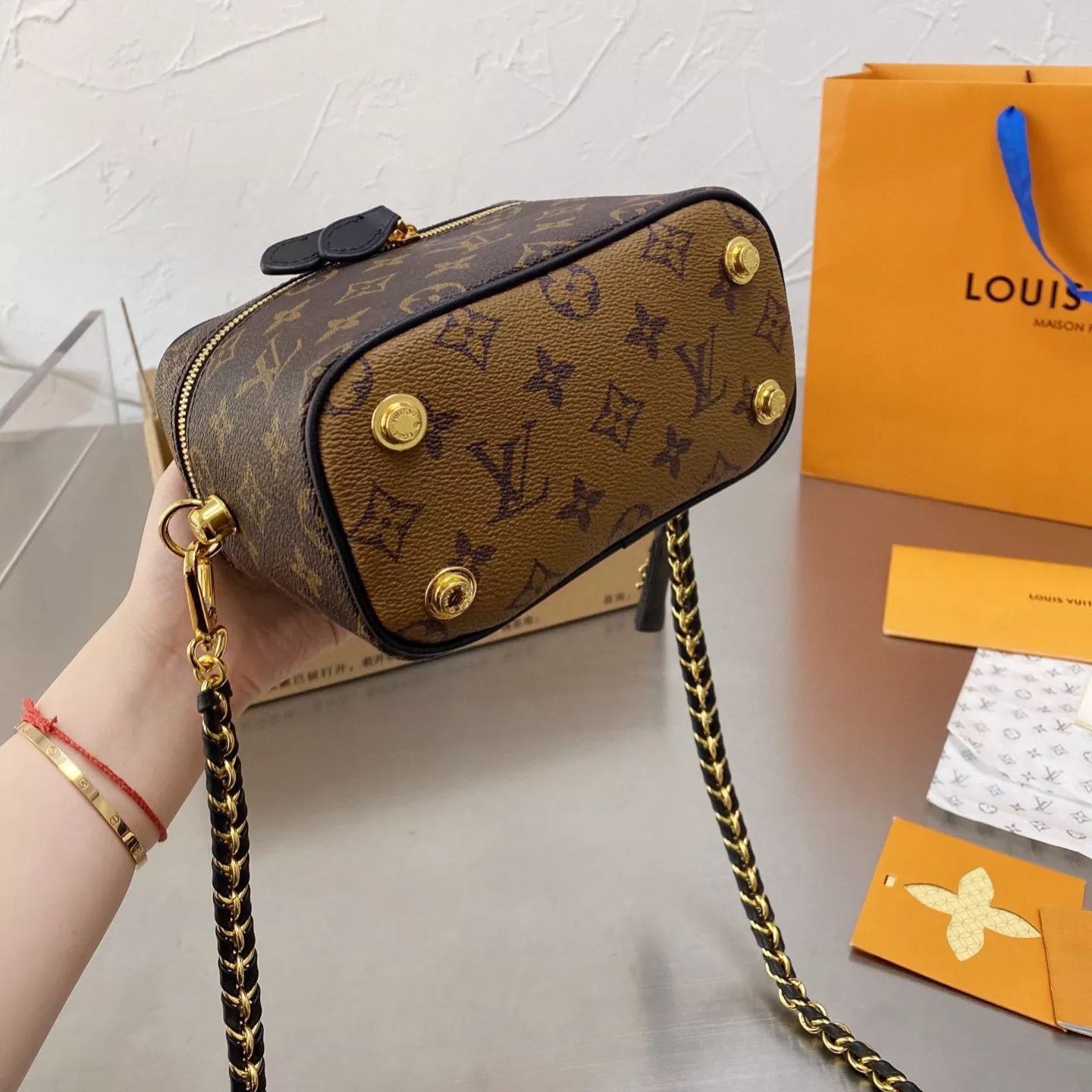 Classic Brown Chain Box Bag