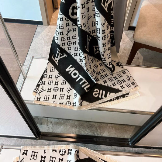 Versatile Logomania Cashmere Scarf Shawl mysite