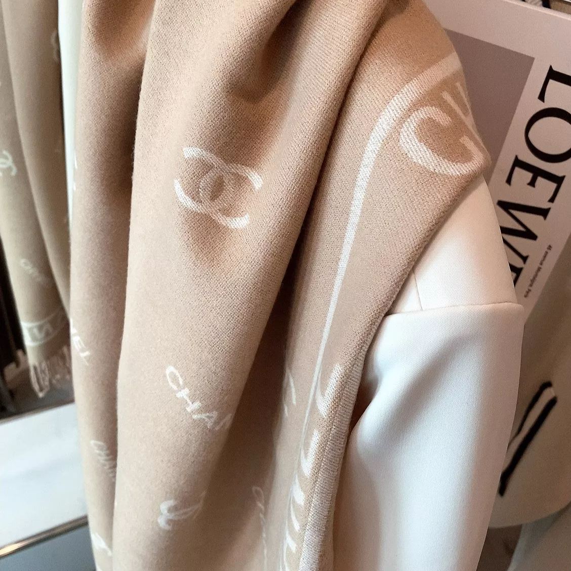 Simple Logo Letter Cashmere Scarf Shawl mysite