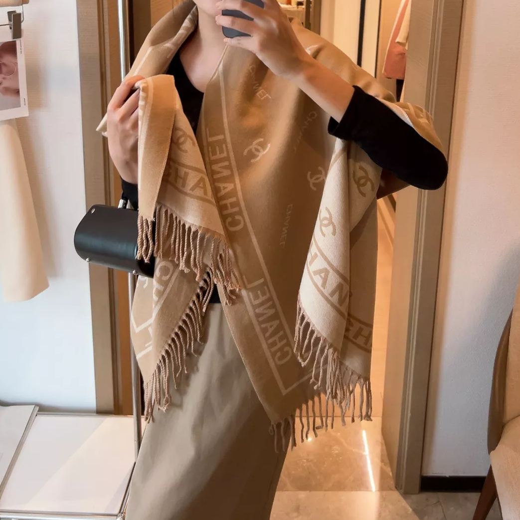 Simple Logo Letter Cashmere Scarf Shawl mysite