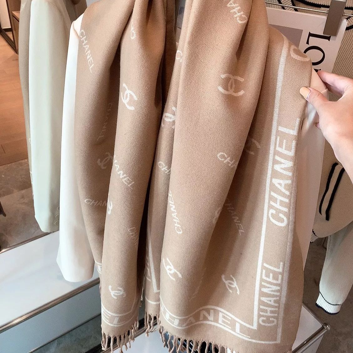 Simple Logo Letter Cashmere Scarf Shawl mysite