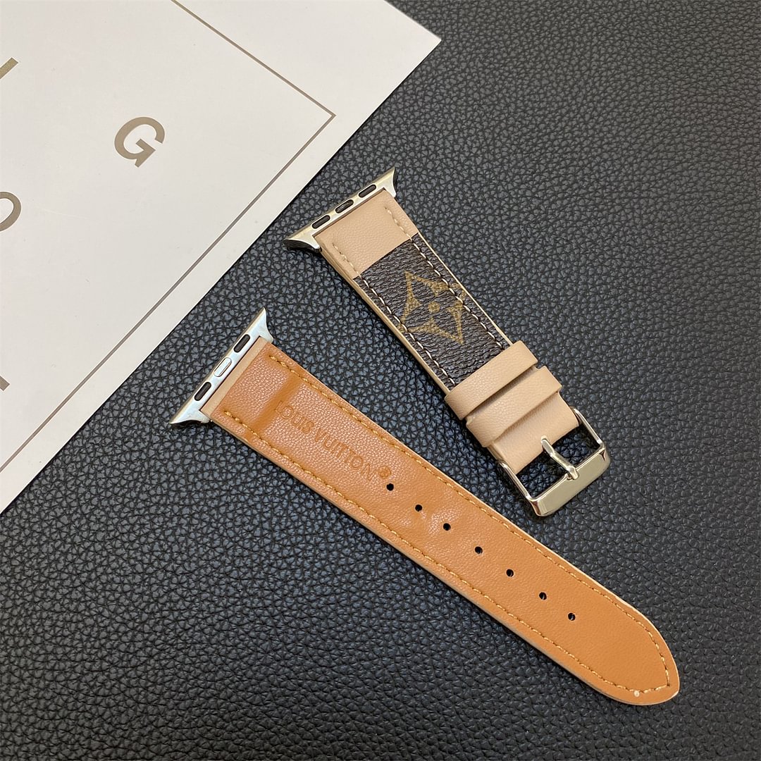 Apple Watch -band stikselmonogram leer