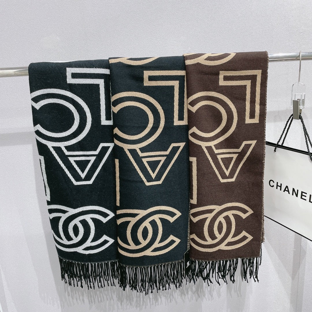 Temperament Twill Logo Jacquard Scarf Shawl mysite