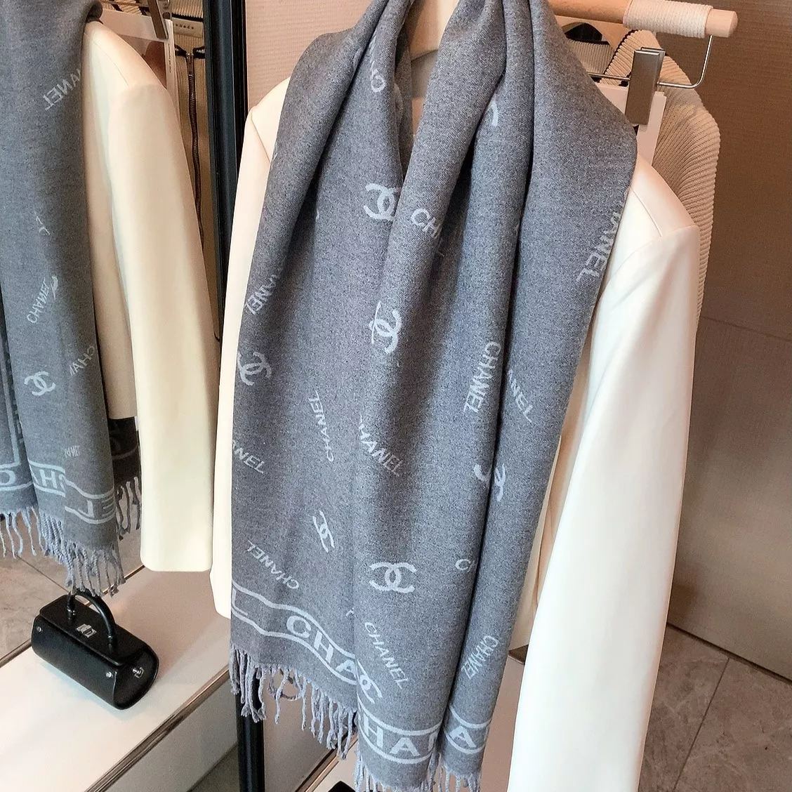 Simple Logo Letter Cashmere Scarf Shawl mysite