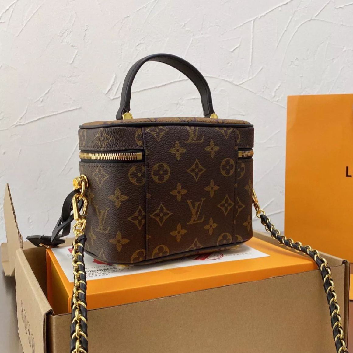 Classic Brown Chain Box Bag
