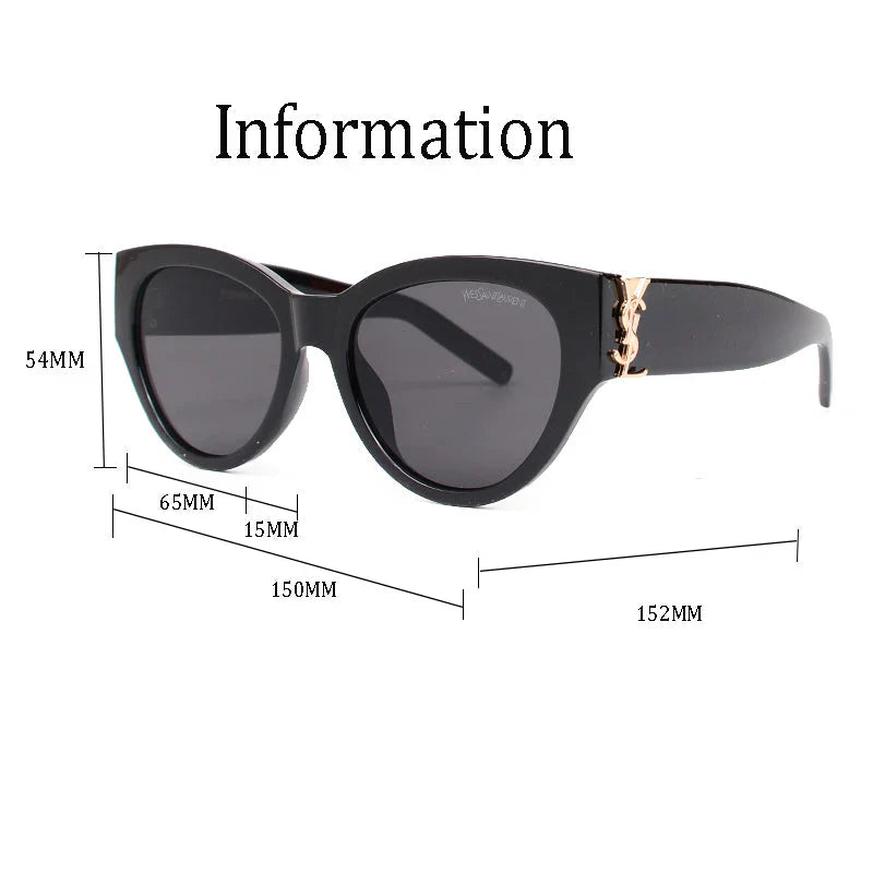 Gafas de sol de marco grande de lujo Y-019
