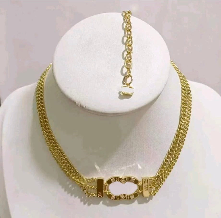 Luksuzna blagovna znamka CC obesek ogrlica Choker