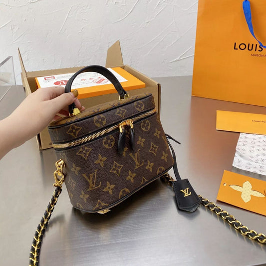 Borsa classica a catena marrone