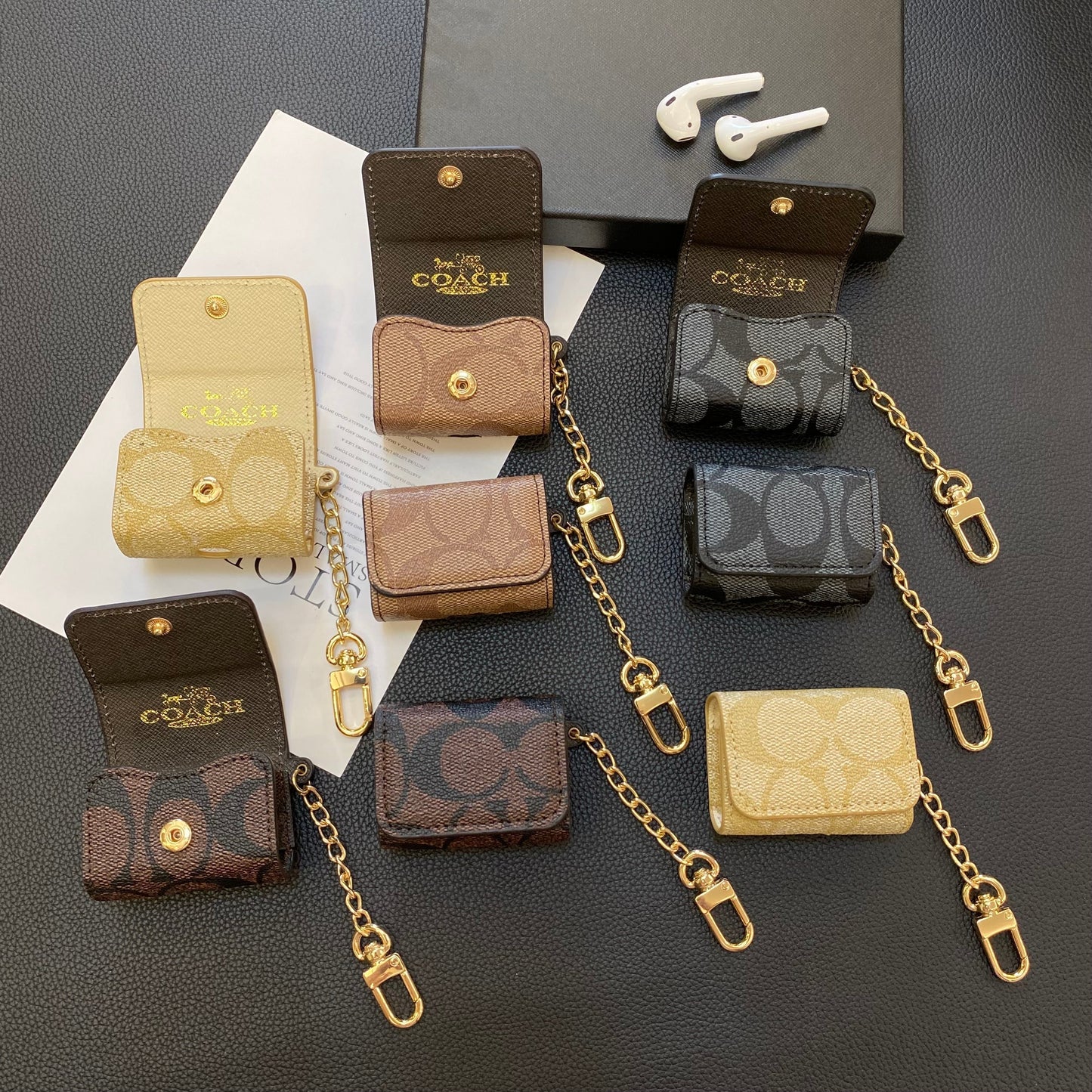 Luksuzni trener AirPods Pro slučajeva tamno smeđa-yH240425