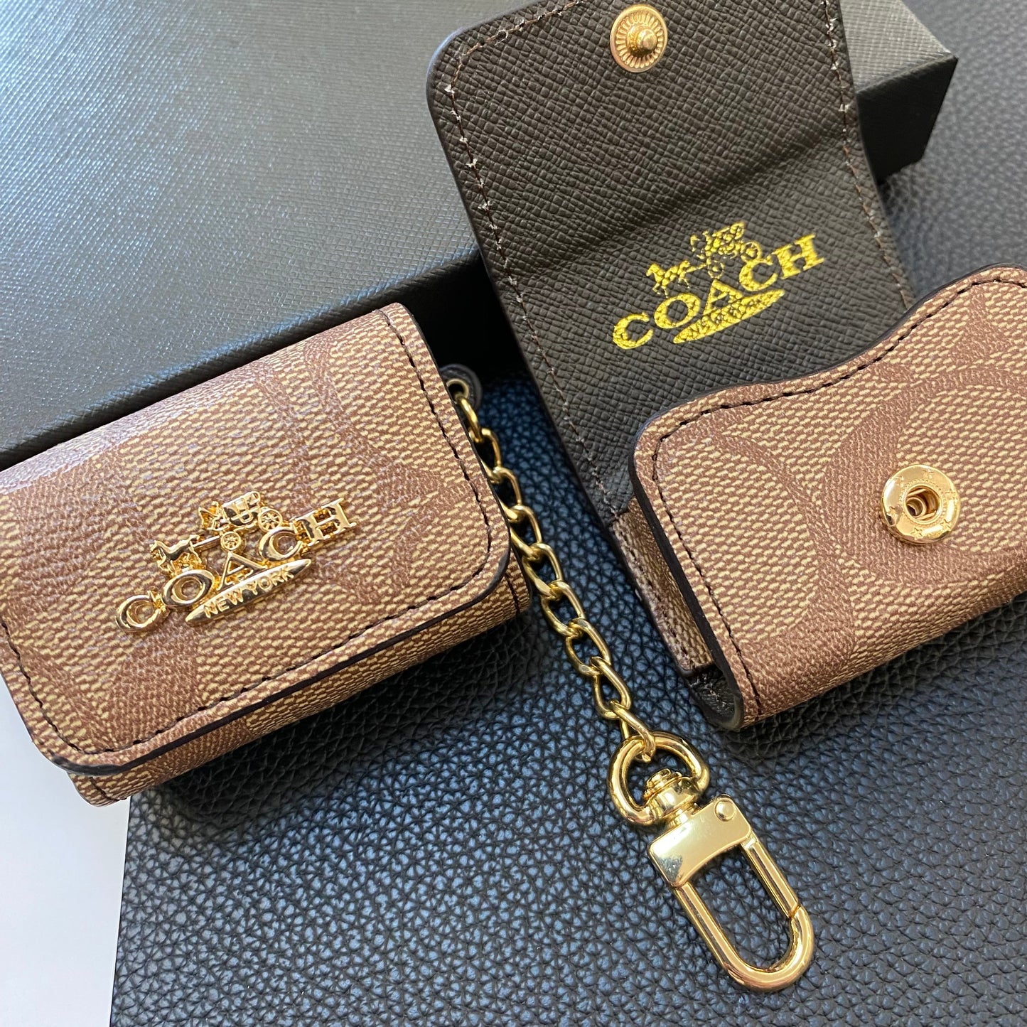 Coach de luxo AirPods Pro Cases Light Brown- LGK240425
