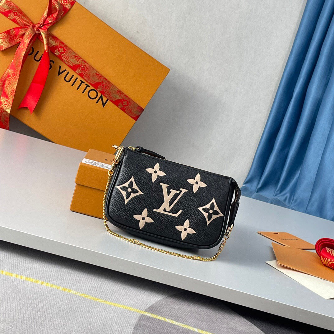Schwarze Mini -Modetasche