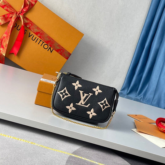 Schwarze Mini -Modetasche