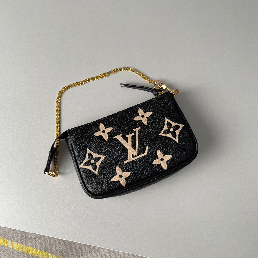 Schwarze Mini -Modetasche