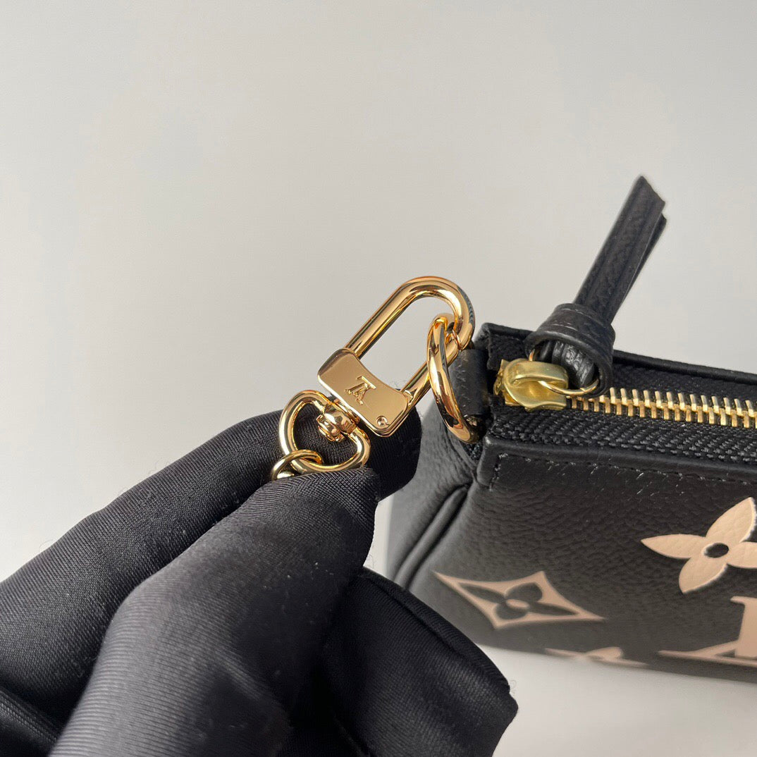 Schwarze Mini -Modetasche
