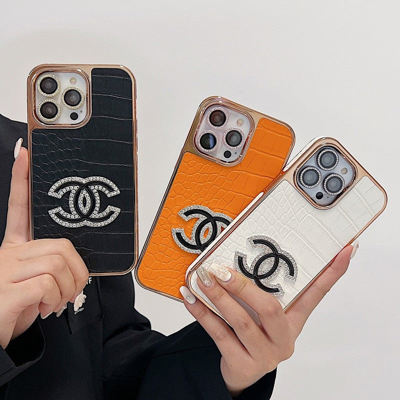 CC Diamond Logo Rose Gold iPhone Case