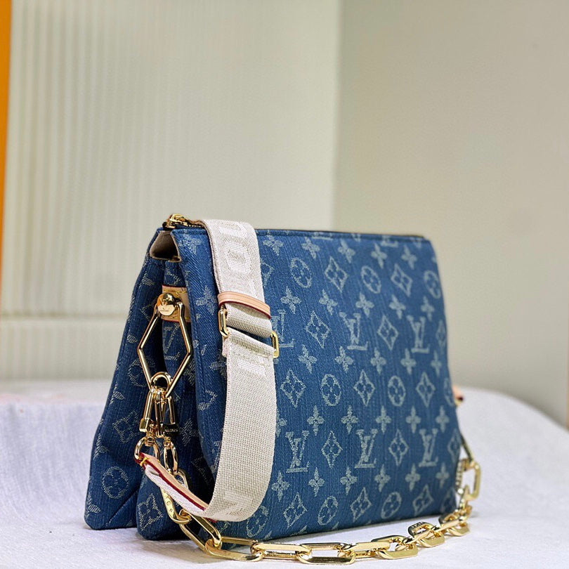 Borsa di design da ricamo blu