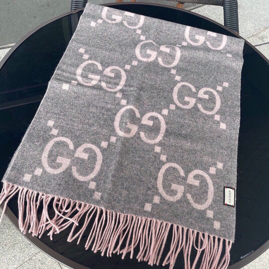 Classic Large Letter Jacquard Cashmere Scarf mysite
