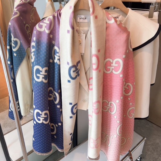 Individual Gradient Cashmere Scarf Shawl mysite
