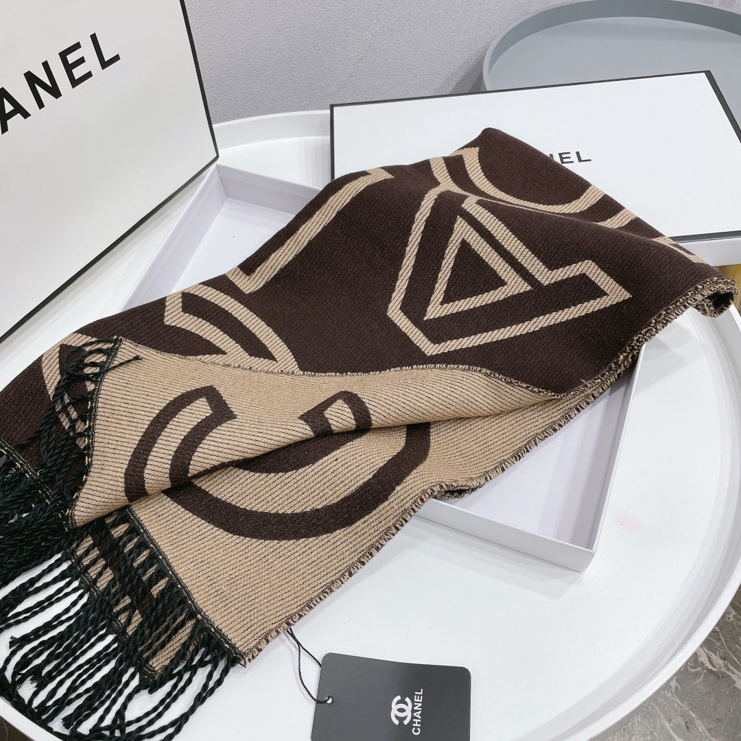 Temperament Twill Logo Jacquard Scarf Shawl mysite
