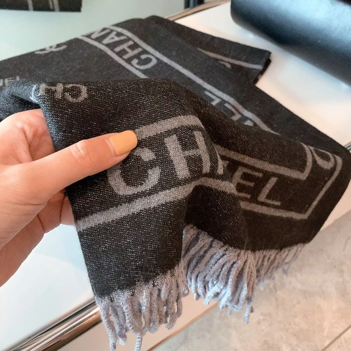 Simple Logo Letter Cashmere Scarf Shawl mysite