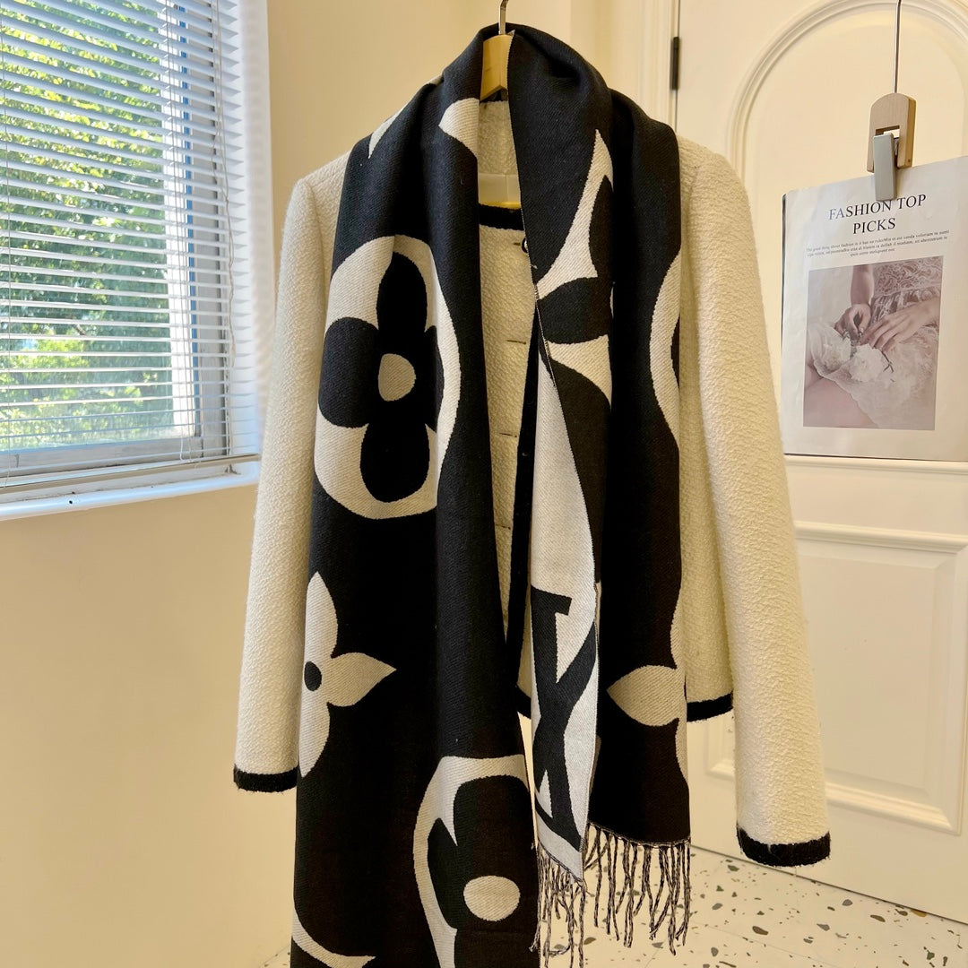 Fashionable tassel 100% cashmere scarf mysite