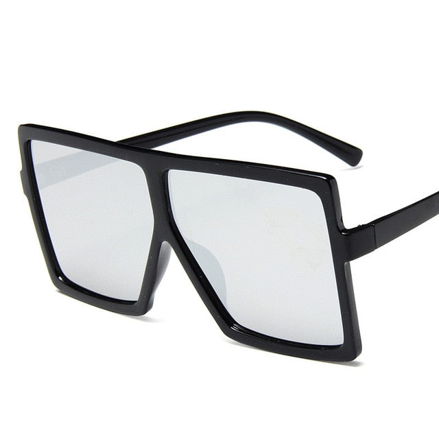 Plastične predimenzionirane žene Sunčane naočale Square Marke Dizajner Velikog okvira Sunčane naočale za ženke UV400 Sunce naočale Oculos Masculino