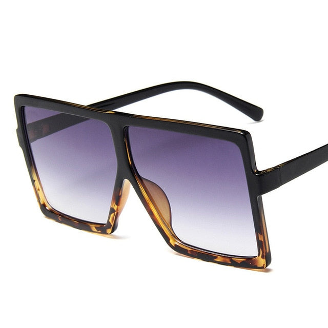 Plastične predimenzionirane žene Sunčane naočale Square Marke Dizajner Velikog okvira Sunčane naočale za ženke UV400 Sunce naočale Oculos Masculino