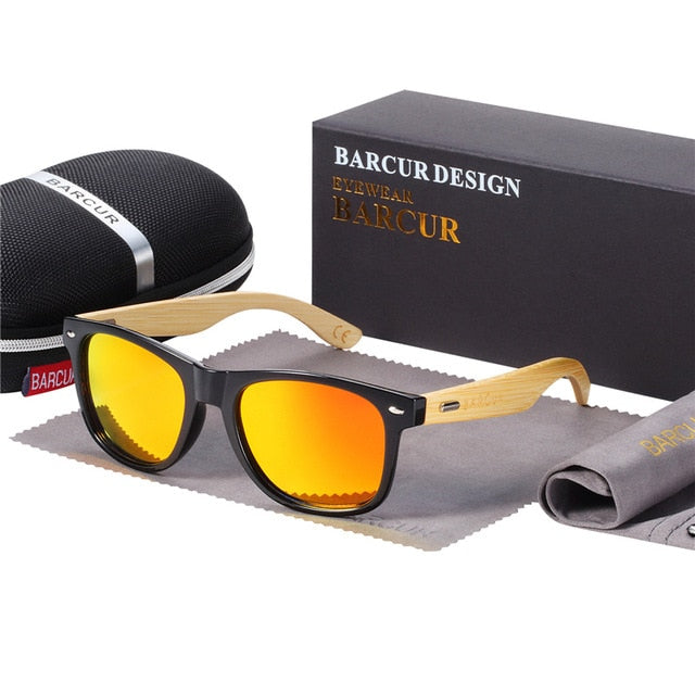 Barcur Polarizirani bambusovi sunčane naočale Muškarci drvene naočale Sunca Žene Originalne drvene naočale Oculos de Sol Masculino