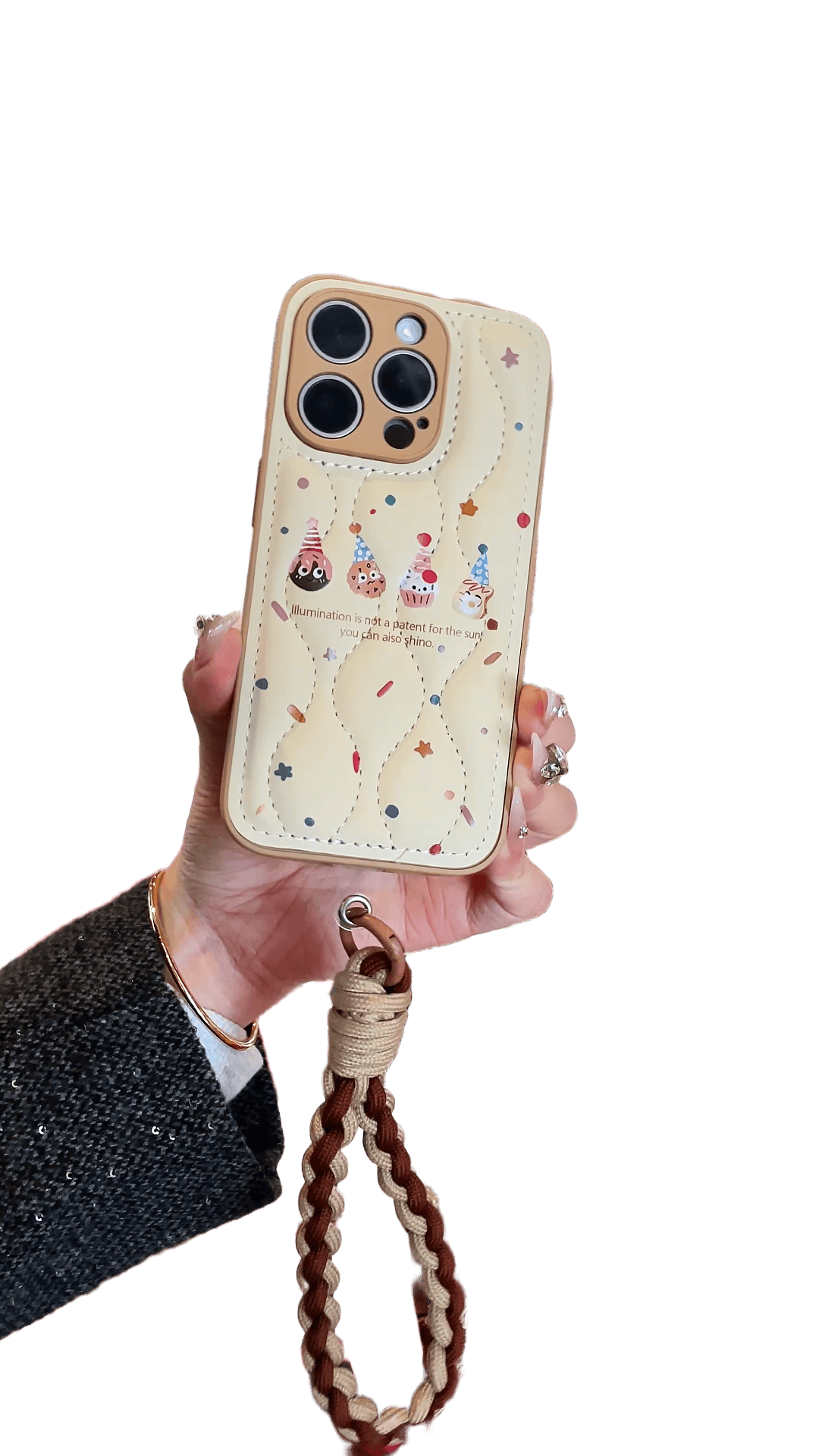 Feather-light Cozy: Chic Cookie-Inspired iPhone Case for Trendsetters